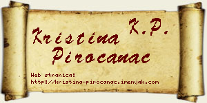 Kristina Piroćanac vizit kartica